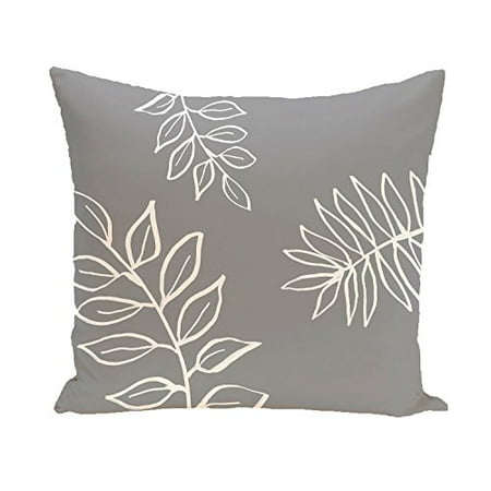 Classic Gray Ebydesign My best Frond Floral Print Pillow 